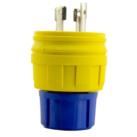 Ericson Locking Plug, L14-30P, 30 A, 125/250V AC, Three Phase, 3 Pole, Yellow 2520-PW6P