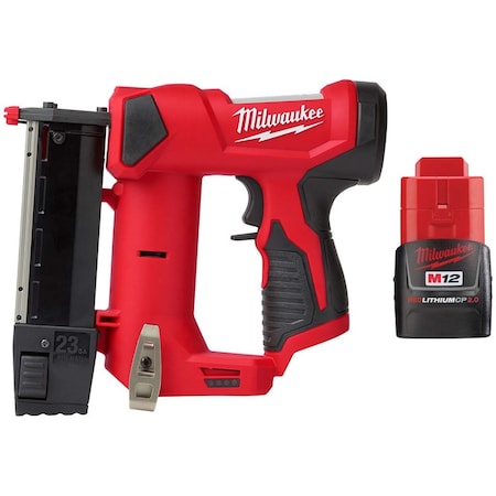 Milwaukee Tool Gauge Pin Nailer 23, M12 CP 2.0 Battery 2540-20,48-11-2420