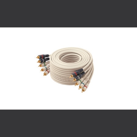STEREN Component A/V Cable Ivory, 12ft, 5-RCA 254-612IV