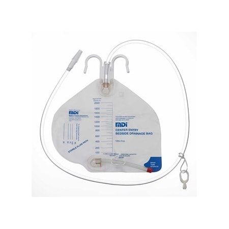 Medegen Medical Products Urinary Drainage Bag, 2000cc, Clear, PK20 2550