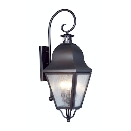 Livex Lighting Amwell 3 Light Bronze Outdoor Wall Lante 2555-07