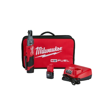 Milwaukee Tool M12 FUEL 1/4" Ratchet 2 Battery Kit 2556-22