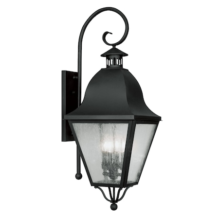 Livex Lighting Amwell 4 Light Black Outdoor Wall Lanter 2558-04