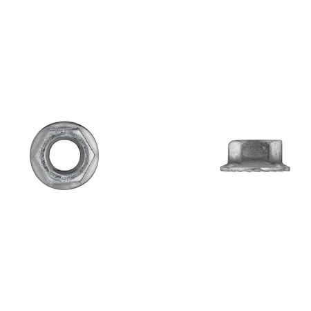 Disco Flange Nut, 3/8"-16, Bright Zinc Plated 256PK