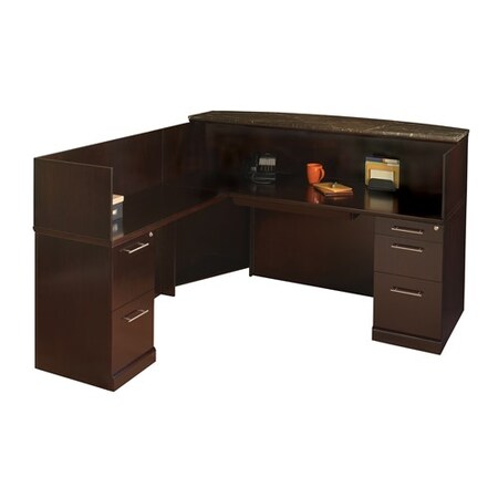 Safco Sorrento Reception Station with Granite SRCSLMESP