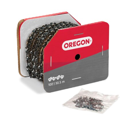 Oregon Chisel Chain, 3/8" Pitch, .058" Gauge, Bulk Chain, 100-Ft. Reel 73V100U