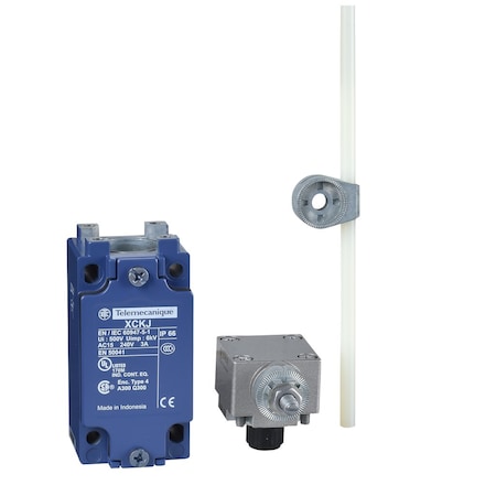 Telemecanique Sensors Limit Switch, Adjustable Rod, Rotary, 1NC/1NO, Actuator Location: Side XCKJ10559H29