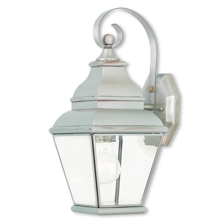Livex Lighting Exeter 1 Light Brushed Nickel Outdoor Wa 2590-91