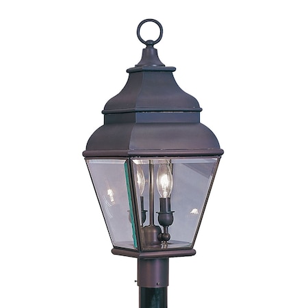 Livex Lighting Exeter 2 Light Bronze Outdoor Post Top Lantern 2592-07