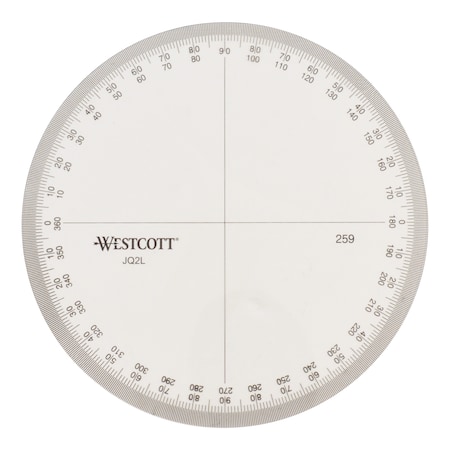 Westcott Protractors, 4" 360 Circular Protractor 259
