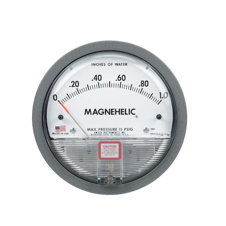 Dwyer Instruments Differential pressure gage, range 0-100 cm w.c., minor divisions 2.0. 2000-100CM