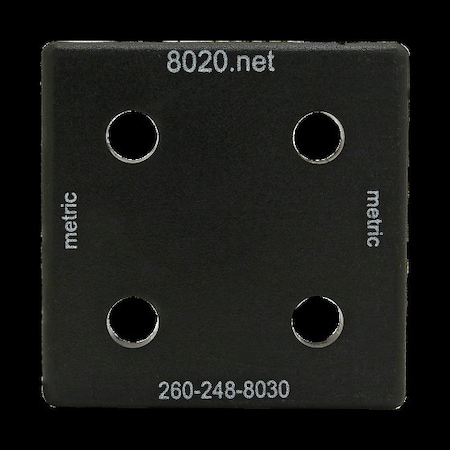 80/20 End Cap Black W/Push- Ins 25-5050 25-2028