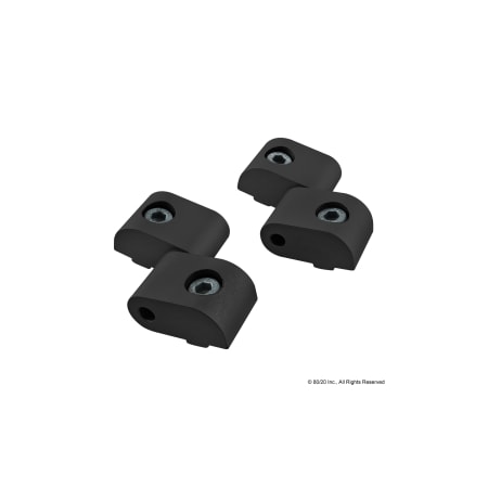 80/20 Blk 25S Rt Hand Lift-Off Hinge Assembly 25-2064-BLACK