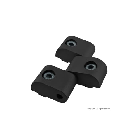 80/20 Black 25 S Heavy Duty Hinge Assembly 25-2066-BLACK
