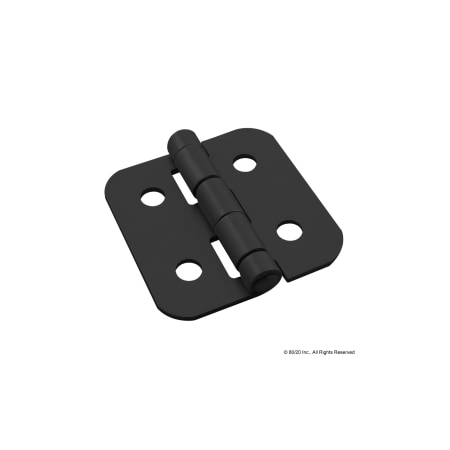 80/20 Black 25 S Aluminum Hinge 25-2086-BLACK
