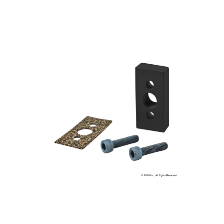 80/20 Pressure Manifold Feed Plate, 3 Hole 25-2151-BLACK