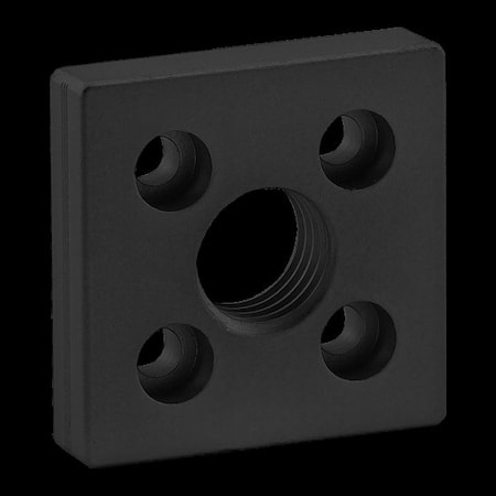 80/20 Ctr Tap Base Plate, 50mm X 50mm W/M20 Tap 25-2362-BLACK