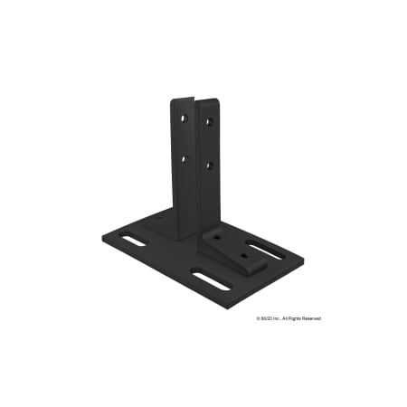 80/20 Black 25-2525 Floor Mount Base Plate 25-2380-BLACK