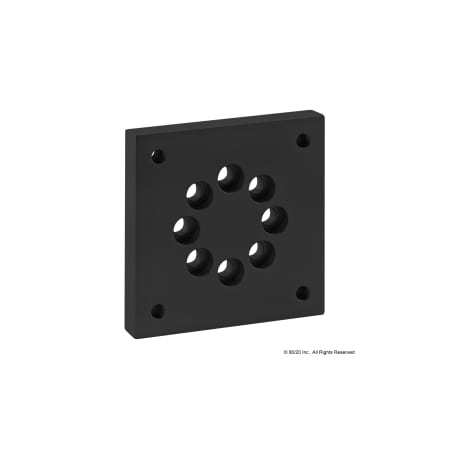 80/20 Black 25 S Base Plate For 65-2714 25-2406-BLACK