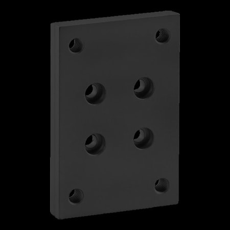 80/20 Flange Mount Caster Base Plate 25 S 25-2418-BLACK