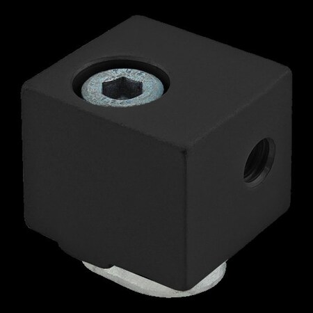 80/20 Black 25 S Panel Mount Block 25-2427-BLACK