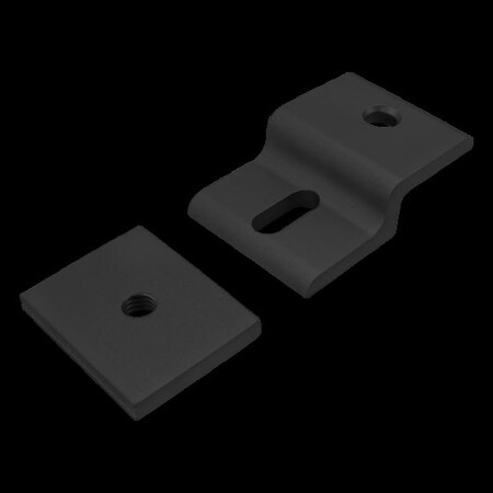 80/20 Single 25mm Mesh Retainer W/Back Plate 25-2491-BLACK