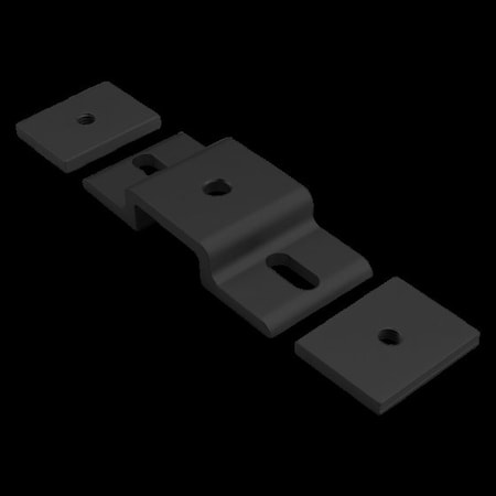 80/20 Double 25mm Mesh Retainer W/Back Plate 25-2522-BLACK