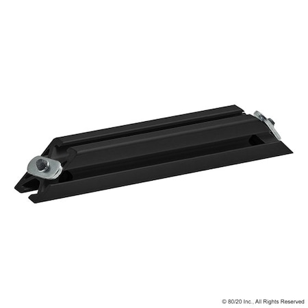 80/20 Support, 45 Deg., 25-2525X160mm, Blk Ano 25-2565-BLACK