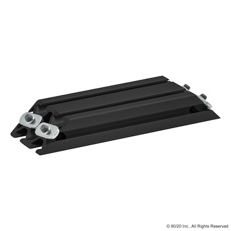 80/20 Support, 45 Deg., 25-2550X160mm, Blk Ano 25-2566-BLACK