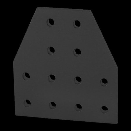 80/20 Black 25 S 12 Hole Tee Joining Plate 25-4125-BLACK