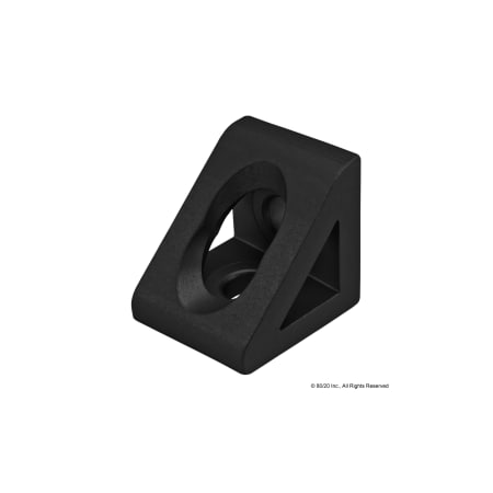 80/20 Inside Gusset Corner Bracket, 2 Hole 25-4132-BLACK