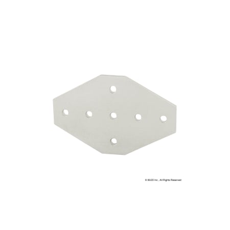 80/20 CrossJoiningPlate, Alum, Silver, 75mm, 4mm 25-4135