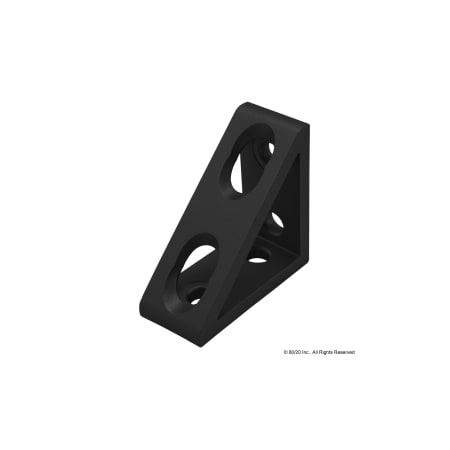 80/20 InsideCornerBracket, Alum, Blk, 50mm, 50mm 25-4136-BLACK