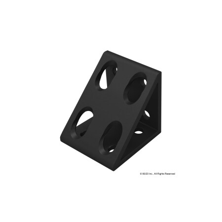 80/20 InsideCornerBracket, Alum, Blk, 50mm, 50mm 25-4138-BLACK