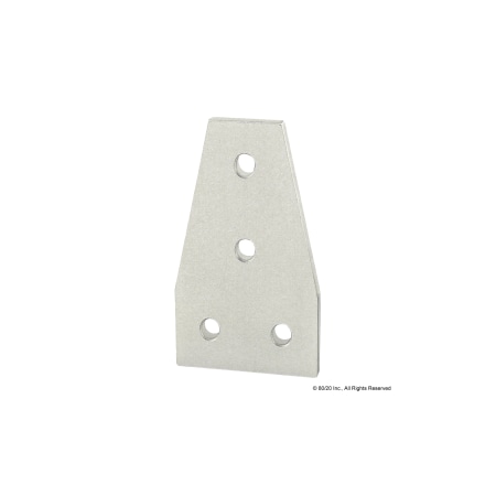 80/20 TeeJoiningPlate, Aluminum, Silver, 75mm, 4mm 25-4141