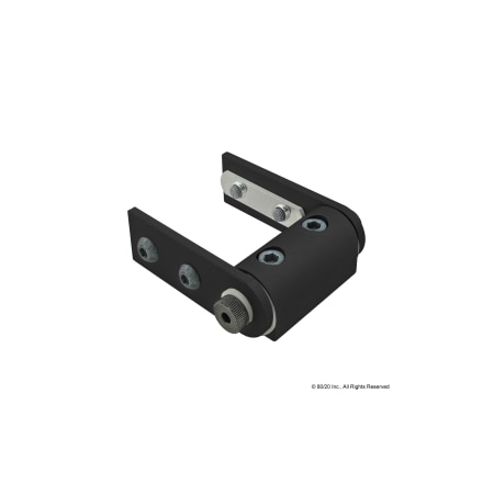 80/20 Univ Living Hinge W/Str Pivot Arms 25S 25-4178-BLACK