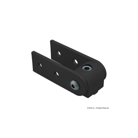 80/20 Black 25 S 0 Degree 75mm Arm Pivot 25-4197-BLACK