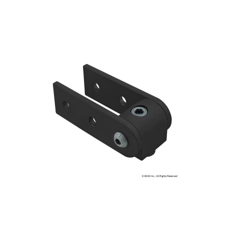 80/20 Black 25 S 90 Degree 75mm Arm Pivot 25-4198-BLACK
