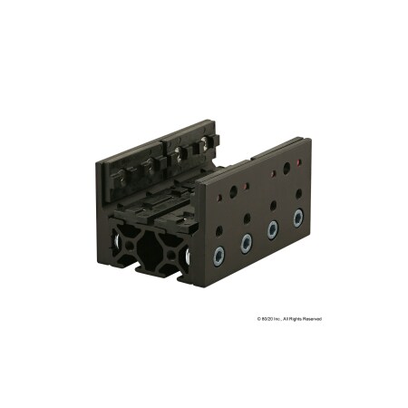 80/20 Long Sgl Unibear Assy On 25-2550 X 100mm 25-6733-BLACK