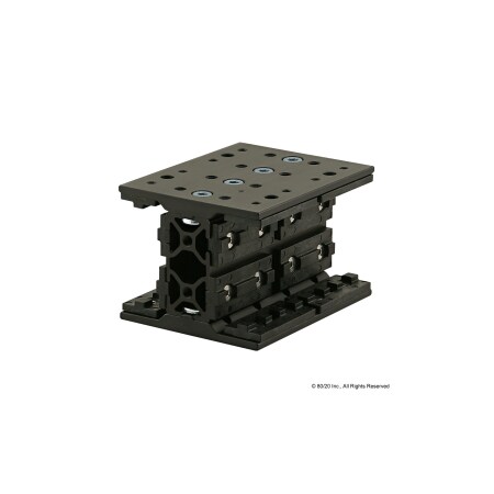 80/20 Long Dbl Unibearing Assy, 25-2550X100mm 25-6737-BLACK