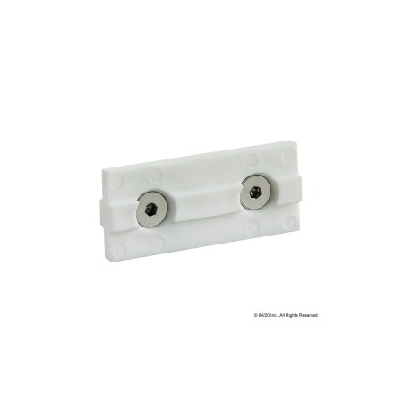 80/20 Dbl Keyd White Unibearing Pad 25 S 25-6792