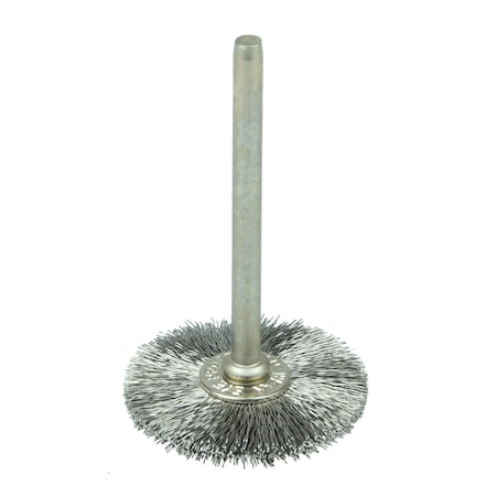 Weiler 1" Miniature Wire Wheel .003" Stainless Steel Fill 1/8" Stem 26014