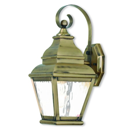 Livex Lighting Exeter 1 Light Antique Brass Outdoor Wal 2601-01
