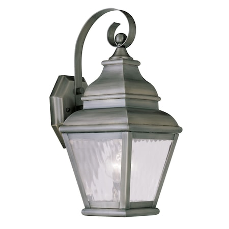 Livex Lighting Exeter 1 Light Vintage Pewter Outdoor Wall Lantern 2601-29