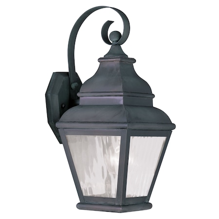Livex Lighting Exeter 1 Light Charcoal Outdoor Wall Lantern 2601-61