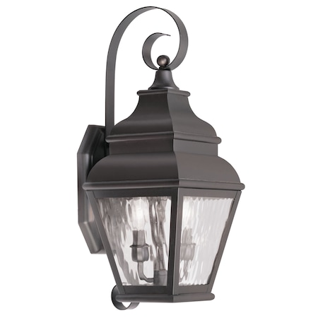 Livex Lighting Exeter 2 Light Bronze Outdoor Wall Lantern 2602-07