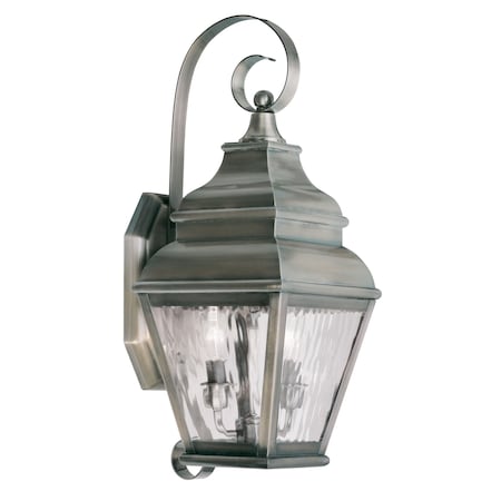 Livex Lighting Exeter 2 Light Vintage Pewter Outdoor Wa 2602-29