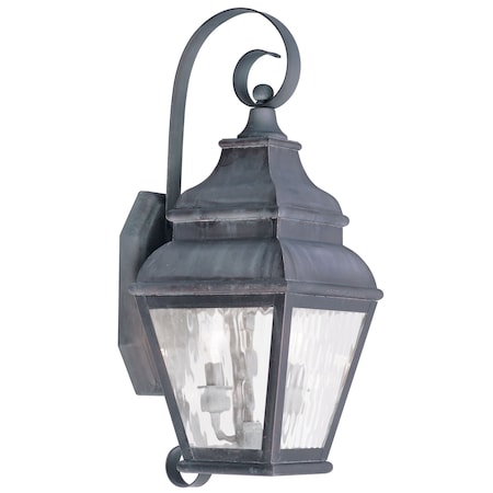 Livex Lighting Exeter 2 Light Charcoal Outdoor Wall Lantern 2602-61