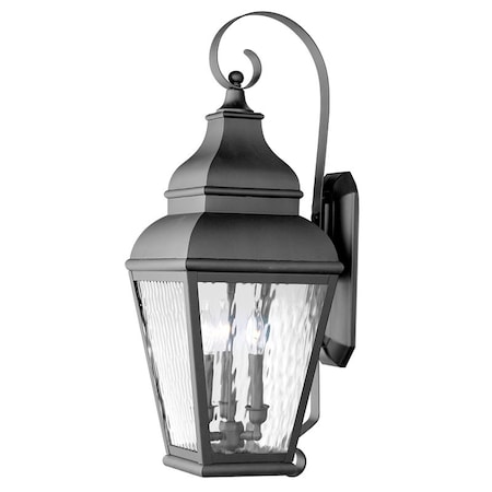 Livex Lighting Exeter 3 Light Black Outdoor Wall Lantern 2605-04