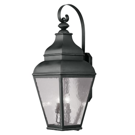 Livex Lighting Exeter 4 Light Black Outdoor Wall Lanter 2607-04